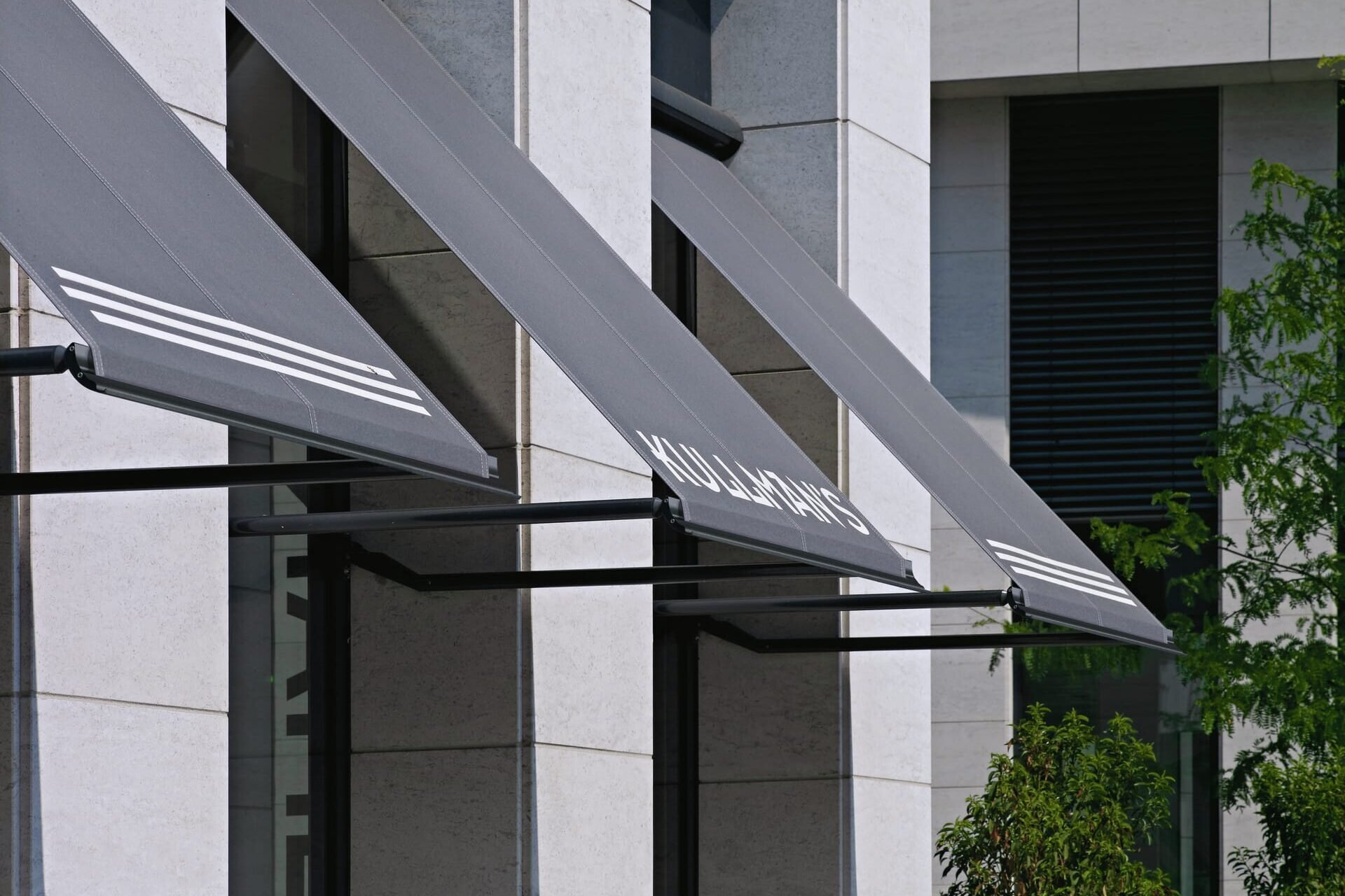 Individuell bedruckte Markise Individuell bedruckte Markise für die Gastronomie